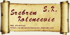 Srebren Kolenčević vizit kartica